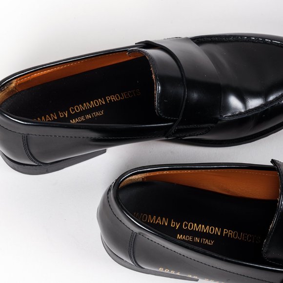 Woman by Common Projects Black Leather Loafers - Picture 9 of 9
